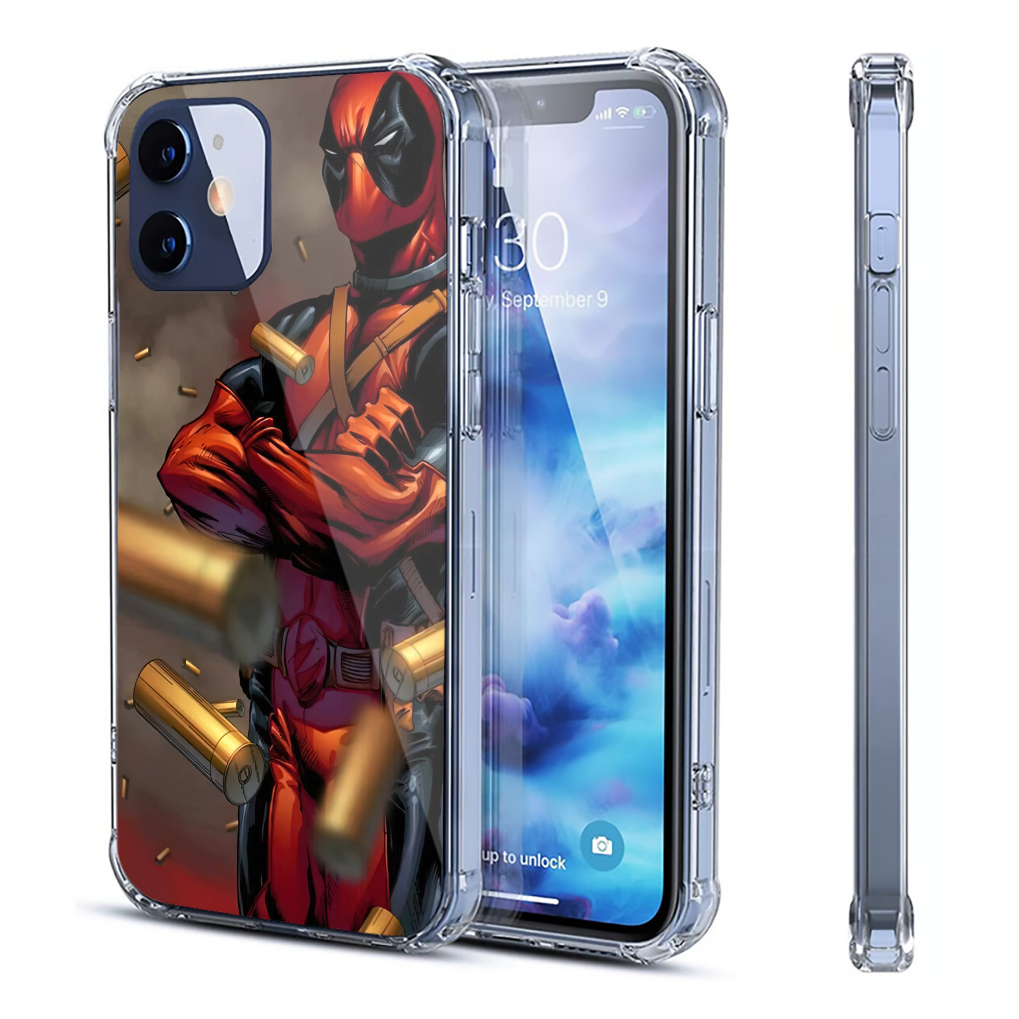 （画像用） Deadpool デッドプール 【iPhone 12シリーズ対応】透明スマホケース（クリアソフトケース）